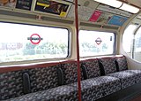 NO SMOKING signs using the roundel which are now present only on the 1972 stock trains of the Bakerloo line