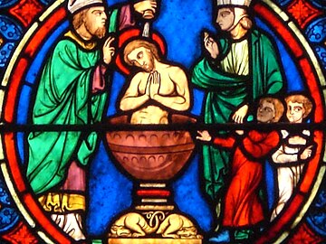 Detail of window from St. George's chapel, Notre Dame de Paris (13th c.)