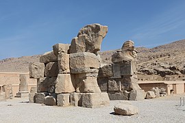 The unfinished gate of Persepolis, started by the order of Artaxerxes III, continued by his successors Arses and Darius III.