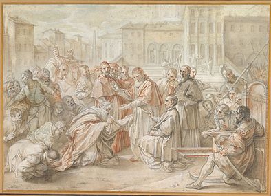 Pius V and the Ambassador of the King of Poland at the Metropolitan Museum of Art, 1712