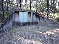 Munitions bunker at Possum Park, Queensland, Australia.