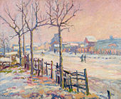 1905, Paysage d'hiver (Le chemin, neige), oil on canvas, 60 × 73 cm, private collection