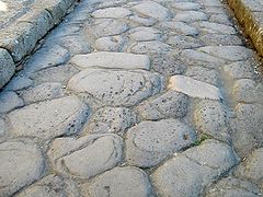 Roman stone pavement in Herculaneum