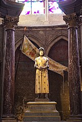 The statue of Joan of Arc in the chapel of her name
