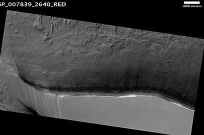 Steep scarp, as seen by HiRISE.