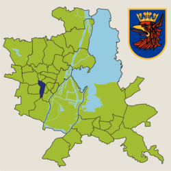 Location of Turzyn within Szczecin