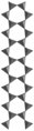 Inosilicate, clinoamphibole, with 2-periodic double chains (Si4O11), tremolite