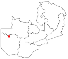 Location of Lukulu in Zambia