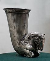 Urartian silver rhyton from Erebuni Fortress