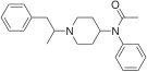 Chemical structure of alphamethylacetylfentanyl.