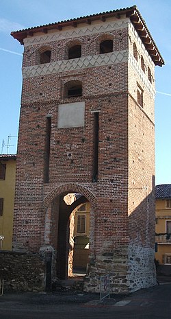 The surviving entrance to the medieval ricetto or fortress