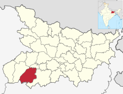 Location of Aurangabad district in Bihar