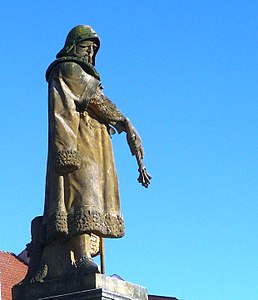 Statue Jan Žižka (* um 1360–1424), Trocnov, Südböhmen