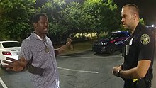 Devin Brosnan's body camera recorded police officer Garrett Rolfe questioning Rayshard Brooks in a restaurant parking lot shortly before Rolfe shot Brooks.