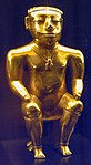 Golden statuette of a Quimbaya cacique.