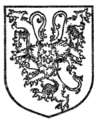 Lion tricorporated, as illustrated in Arthur Charles Fox-Davies' Complete Guide to Heraldry