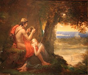 Daphnis and Chloe, c. 1824, oil on canvas, The Detroit Institute of Arts