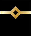 Shoulder rank insignia of a deck cadet or apprentice officer of the Greek Merchant Marine (Dokimos Ploiarchos/Δόκιμος Πλοίαρχος)