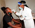 Image 18COVID-19 swab testing in Rwanda (2021). (from History of medicine)