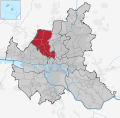 Lage des Bezirks Eimsbüttel in Hamburg