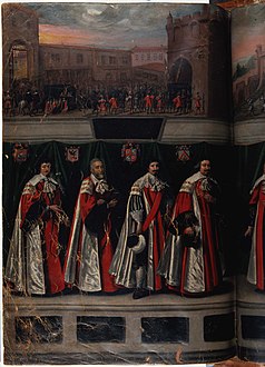 The capitouls of the year 1631-1632 (left part) and the entry of King Louis XIII, by Jean Chalette.