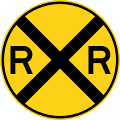 W10-1 Railroad crossing ahead
