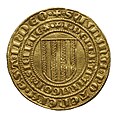 Gold pierreale of Peter I (reverse)