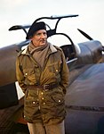 Field Marshal Bernard Montgomery wearing a Denison smock of the type issued to airborne soldiers for wear over the Battle Dress uniform. This smock evolved through several versions before being replaced by the Smock Parachutist DPM in the 1970s.
