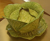 Faience cabbage-shaped tureen, 1760s