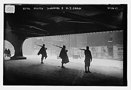 Naval Militia guarding a bridge during World War I.