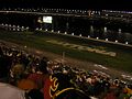View from the former backstretch grandstands at night