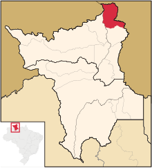 Location of Uiramutã in the State of Roraima