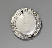 Roman plate; 1st–2nd century AD; height: 0.1 cm, diameter: 12.7 cm; Metropolitan Museum of Art