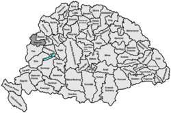 Lage des Komitats Sopron