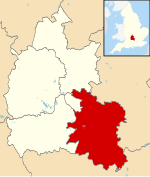 South Oxfordshire shown within Oxfordshire