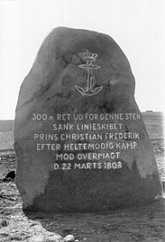 Danish Commemorative stone for the Battle of Zealand Point