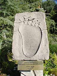 The Abominable Snowman's Footprint near the entrance of the attraction.