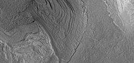 Close view of layers in mound, as seen by HiRISE under HiWish program