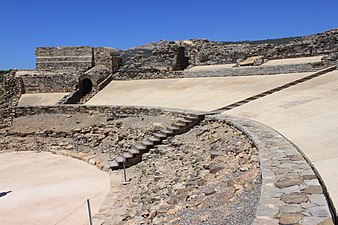 The Roman theater, which has been partially restored