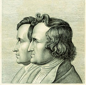 Double portrait of Jacob and Wilhelm (1843)