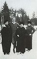 Feodor Chaliapin and his friends ice skating, 1914