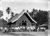 Local Catholic church of Konga, Larantuka, Indonesia. (circa 1915)