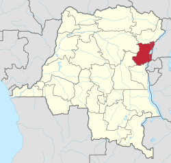 North Kivu on a map of DR Congo