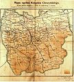 Polish map of the Duchy of Cieszyn, 20th century