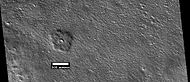 Pedestal crater, as seen by HiRISE under HiWish program