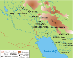Territory of the Lullubi in the Mesopotamia area.