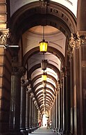 Vaulted colonnade in the General Post Office, Sydney (1890s)
