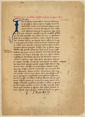 Gesta Hunnorum et Hungarorum, Simon of Kéza, Kézai Simon, Hungarian, medieval, chronicle, book, history