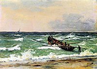 Fishermen returning from the sea, 1847