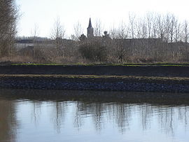 A general view of the Escaut river in Maulde